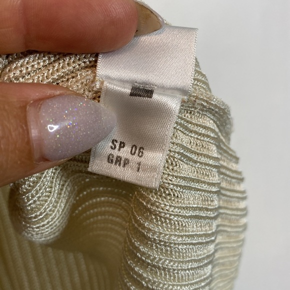 St. John | Cream Sleeveless Knit Top - small - Picture 4 of 6